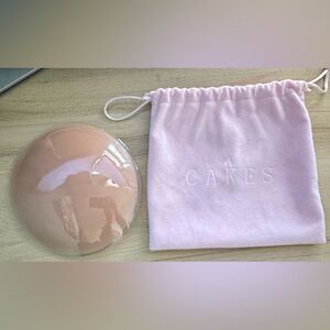CAKES Pink Pouch with Tan Accessory